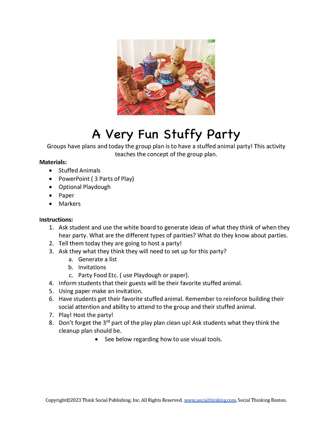Stuffy Group Plan Party