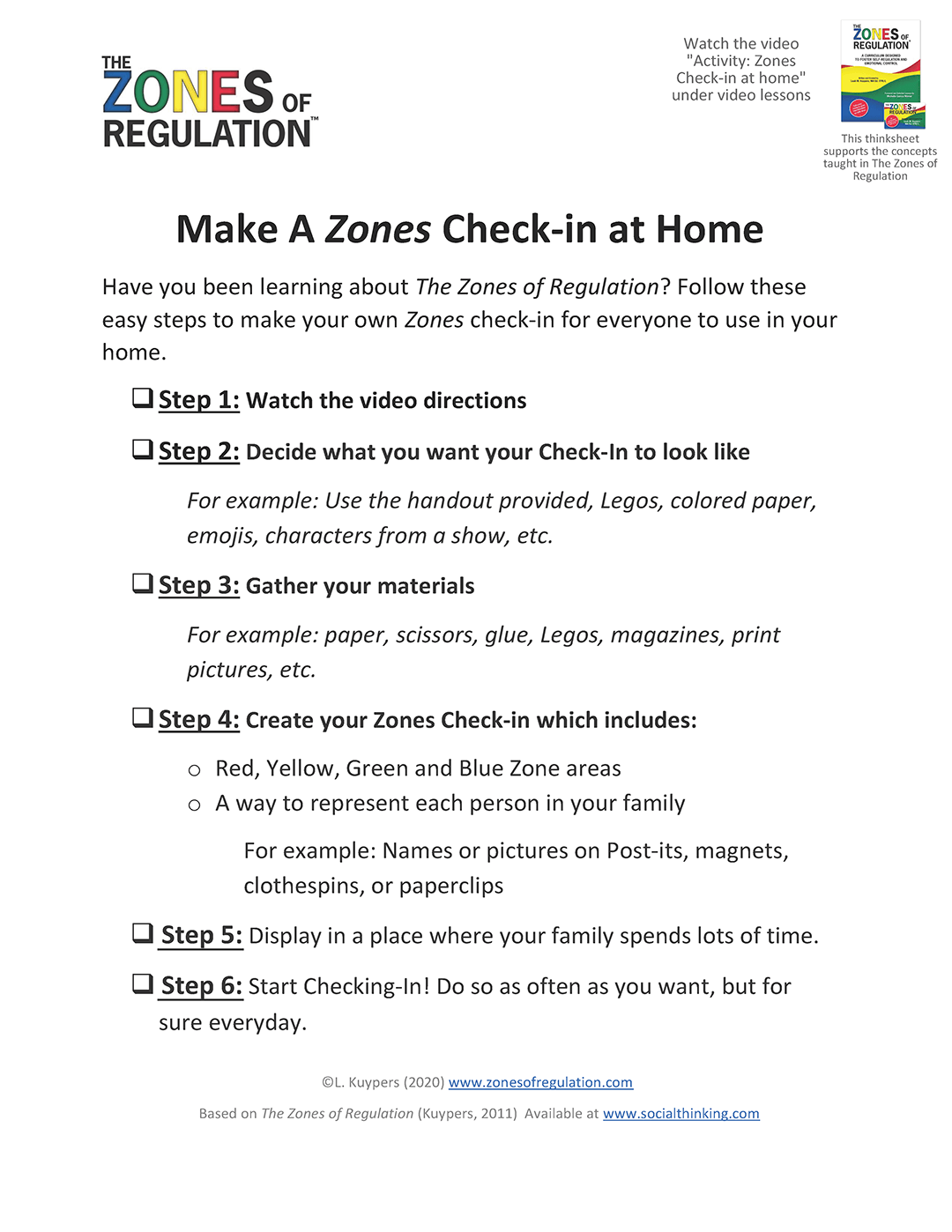 Create Zones Check-in for Home
